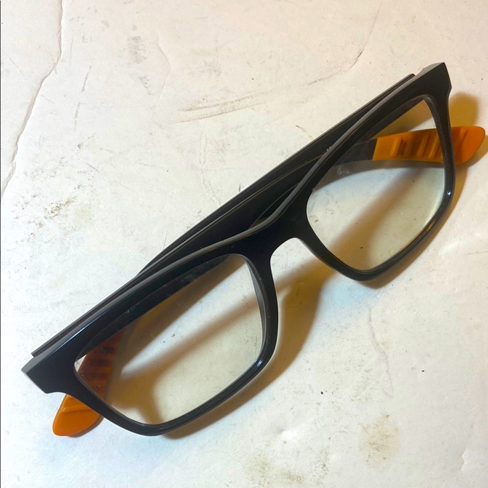 Eyeglasses Frames RAY-BAN-T-  RB 7025 5417 53[]17-145 Black Orange Ends Unisex
